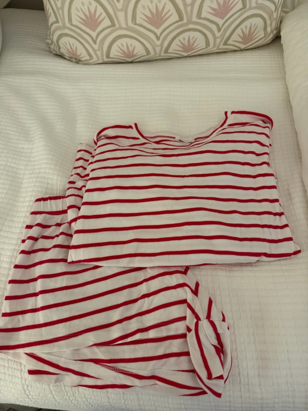 LAKE Red & White Striped Pajama Set